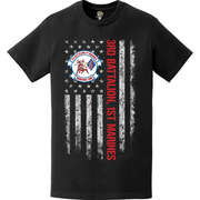 3rd Battalion 1st Marines (3/1) American Flag T-Shirt Tactically Acquired   
