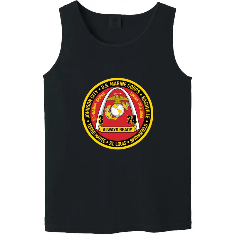 3rd Battalion, 24th Marines (3/24) Unit Logo Emblem Tank Top
