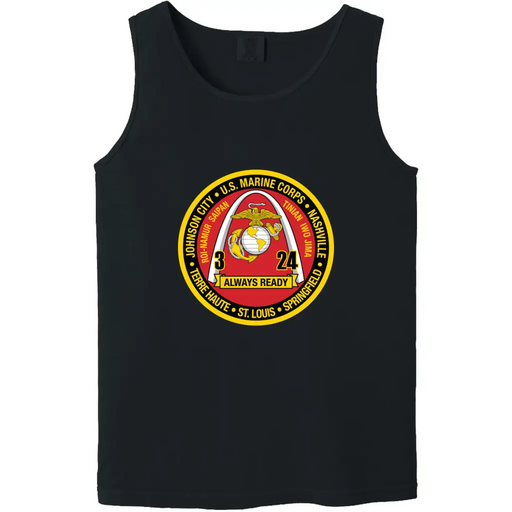 3rd Battalion, 24th Marines (3/24) Unit Logo Emblem Tank Top Tactically Acquired   
