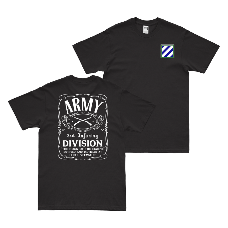 Double-Sided 3rd Infantry Division Whiskey Label T-Shirt
