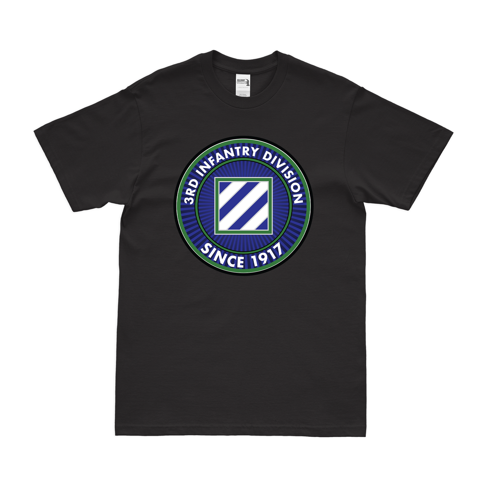 3rd Infantry Division Since 1917 Emblem T-Shirt Tactically Acquired Black Clean Small