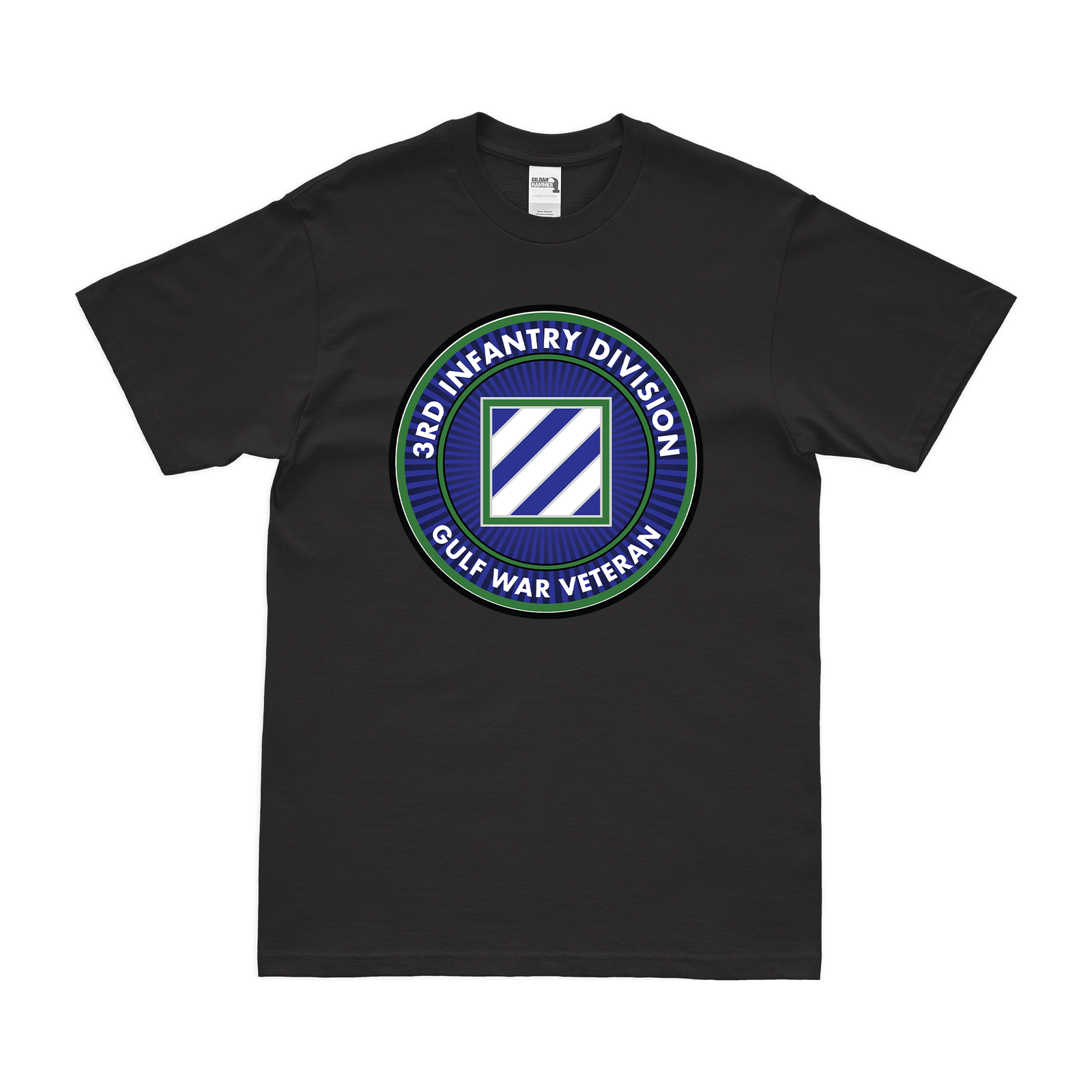 3rd Infantry Division Gulf War Veteran T-Shirt Tactically Acquired Black Clean Small