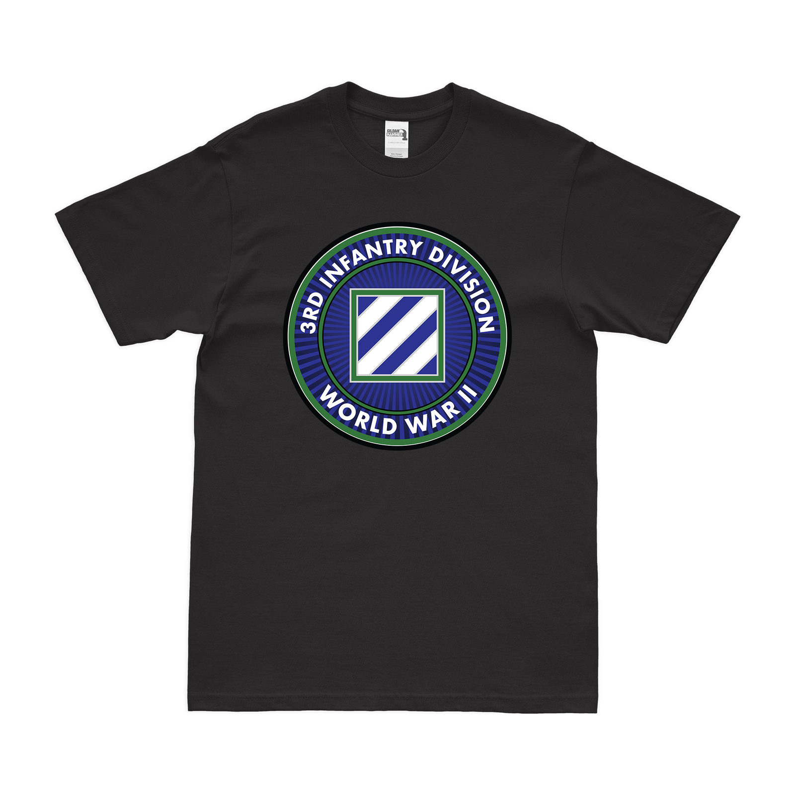 3rd Infantry Division World War II T-Shirt Tactically Acquired Black Clean Small
