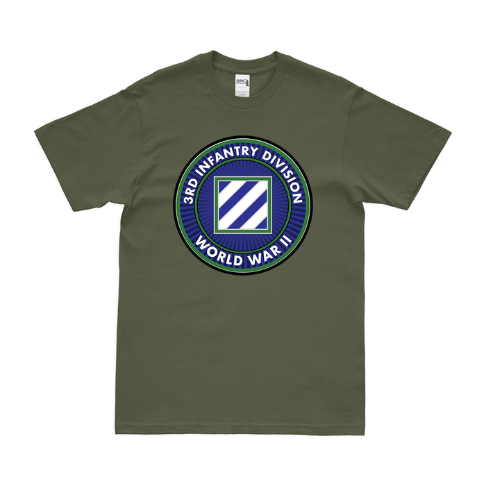 3rd Infantry Division World War II T-Shirt Tactically Acquired Military Green Clean Small