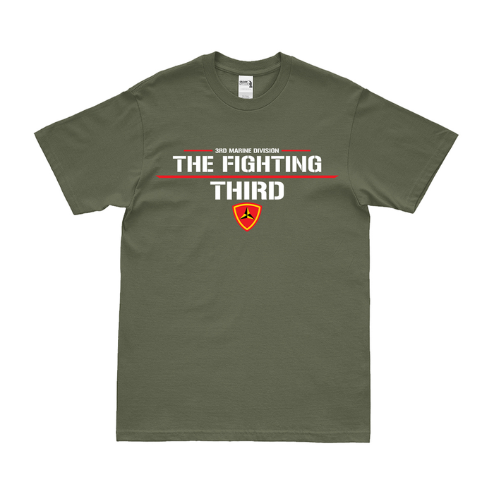 3rd Marine Division Motto T-Shirt Tactically Acquired Military Green Small 