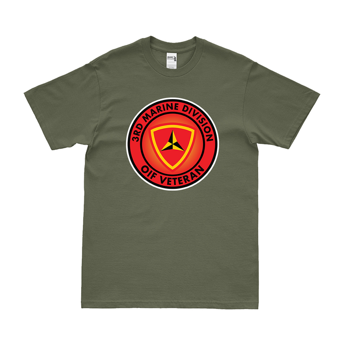 3rd Marine Division OIF Veteran T-Shirt Tactically Acquired Military Green Small 