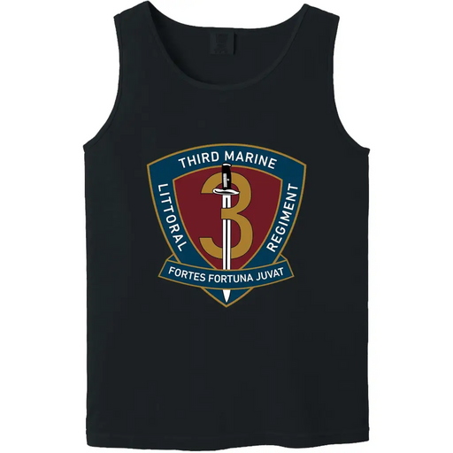 3rd Marine Littoral Regiment Unit Logo Emblem Tank Top Tactically Acquired Black Small 
