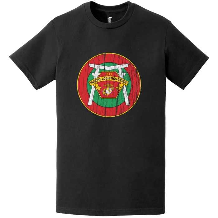 Distressed 3rd Marine Logistics Group (3rd MLG) Logo T-Shirt Tactically Acquired   