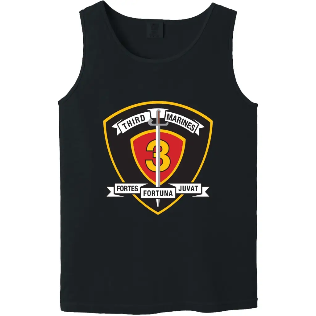 3rd Marine Regiment Unit Logo Emblem Tank Top Tactically Acquired Black Small 