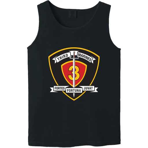 3rd Marine Regiment Unit Logo Emblem Tank Top Tactically Acquired Black Small 