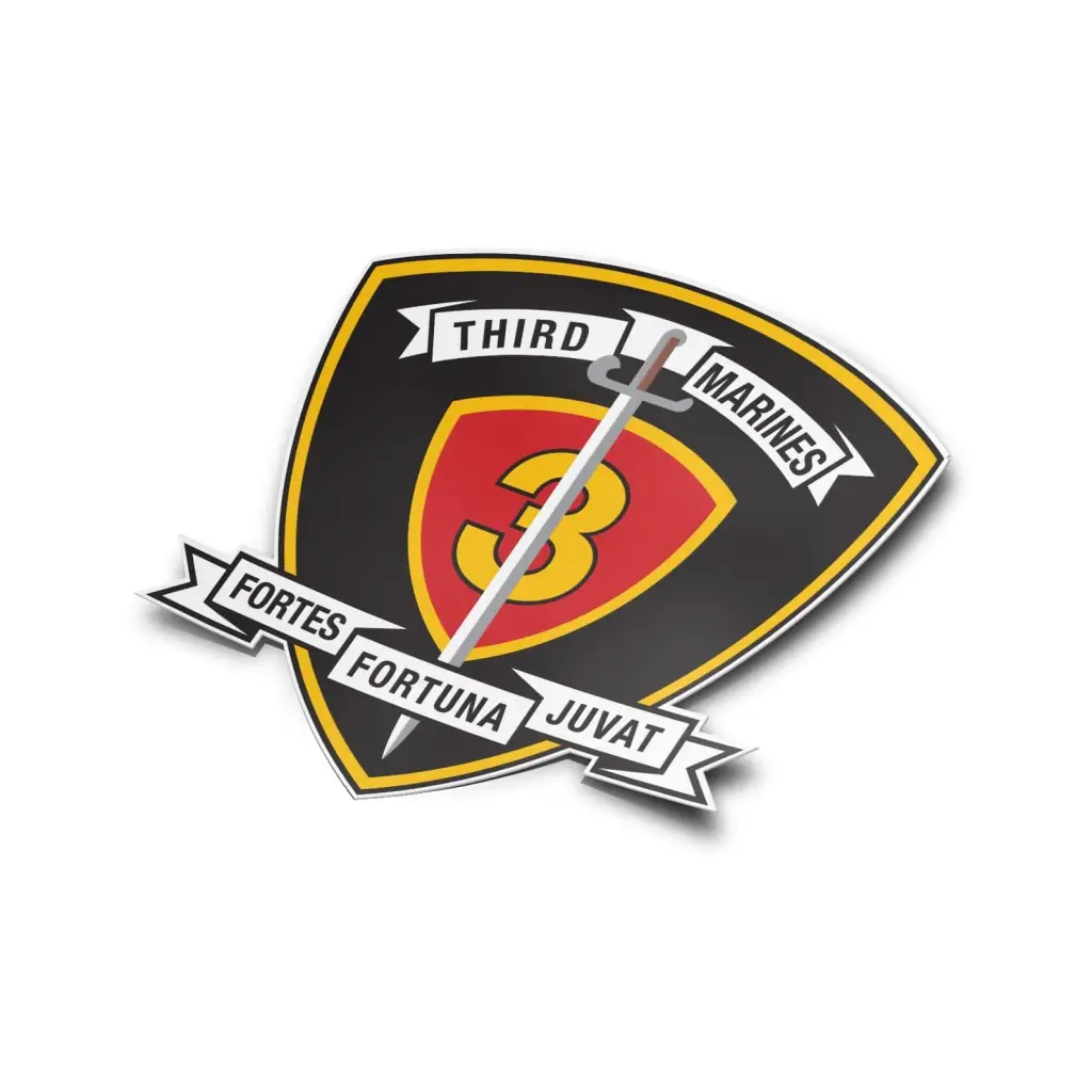 3rd Marine Regiment Vinyl Sticker Decal Tactically Acquired 3"x3"  