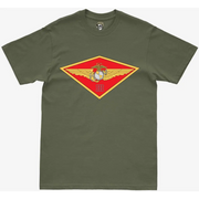 3rd MAW Logo Military Green T-Shirt Tactically Acquired   