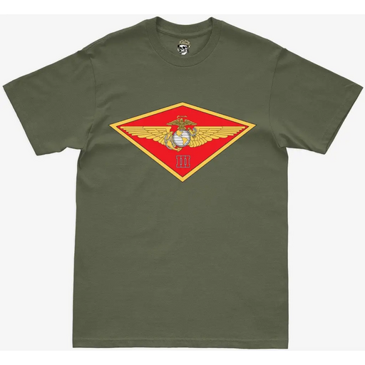 3rd MAW Logo Military Green T-Shirt Tactically Acquired   