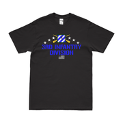 3rd Infantry Division Crossed Rifles T-Shirt Tactically Acquired Black Distressed Small