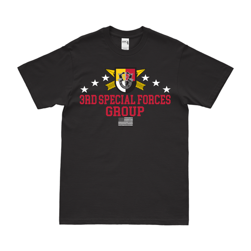 Patriotic 3rd Special Forces Group (3rd SFG) T-Shirt Tactically Acquired Black Clean Small