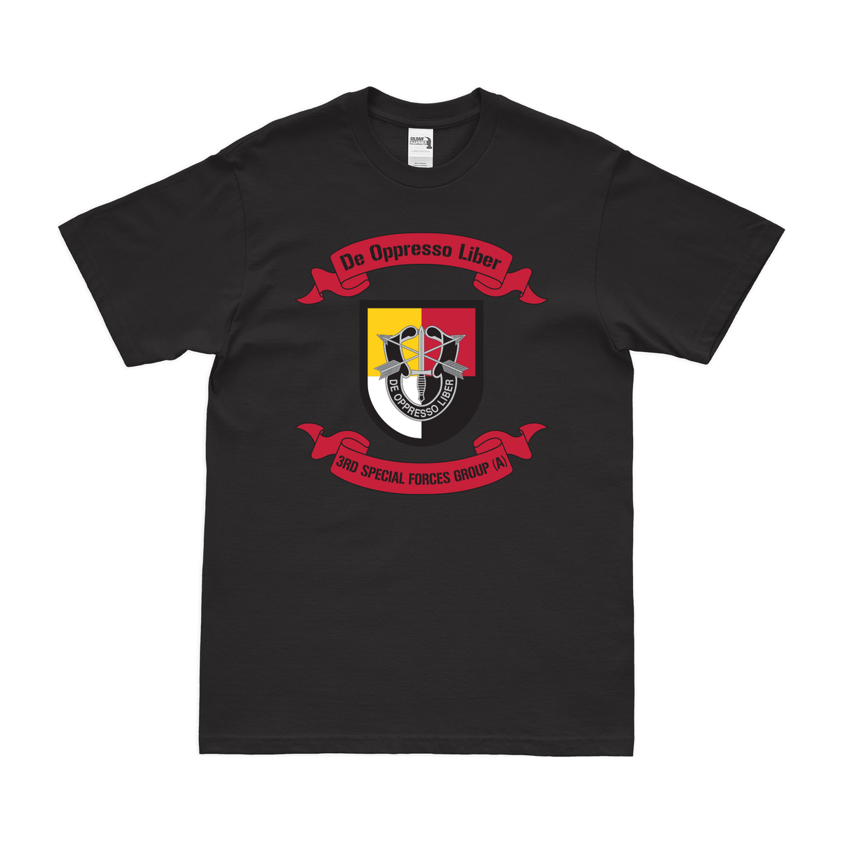 3rd Special Forces Group (3rd SFG) Legacy Scroll T-Shirt Tactically Acquired Black Clean Small