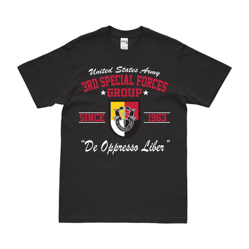3rd Special Forces Group (3rd SFG) Since 1963 T-Shirt Tactically Acquired Black Clean Small