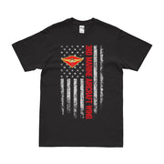 3rd Marine Aircraft Wing (3rd MAW) American Flag T-Shirt Tactically Acquired Small Black 