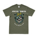 3rd Special Forces Group (3rd SFG) Snake Eaters Skull T-Shirt Tactically Acquired Small Military Green 