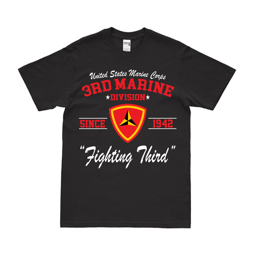 3rd Marine Division Since 1942 USMC WW2 Legacy T-Shirt Tactically Acquired Black Small 