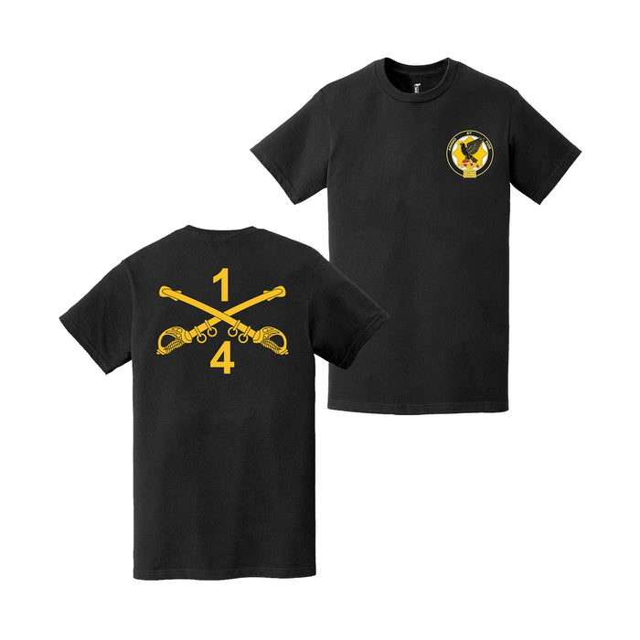 Double-Sided 4-1 CAV Regiment Sabers T-Shirt Tactically Acquired   