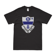 4-325 Airborne Infantry 'Gold Falcons' T-Shirt Tactically Acquired Black Distressed Small