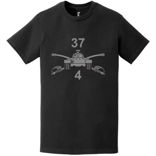 4-37 Armor Regiment Logo Emblem Insignia T-Shirt Tactically Acquired   