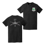 Double-Sided 4-37 Armor Regiment T-Shirt Tactically Acquired   