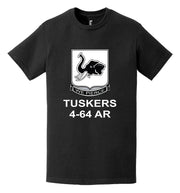 4-64 Armor Regiment "Tuskers" Emblem T-Shirt Tactically Acquired   