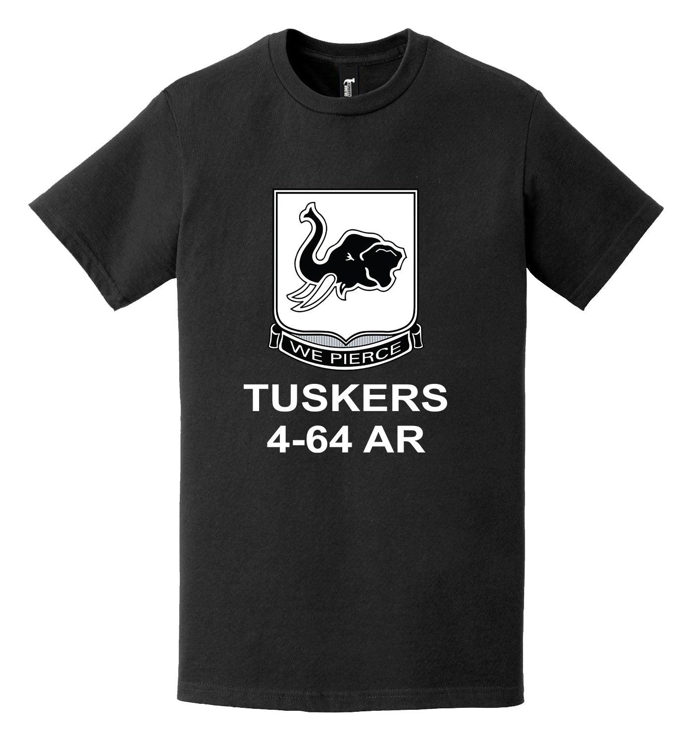 4-64 Armor Regiment "Tuskers" Emblem T-Shirt Tactically Acquired   