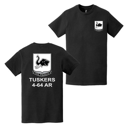 Double-Sided 4-64 Armor Regiment "Tuskers" T-Shirt Tactically Acquired   