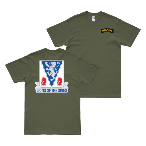 Double-Sided 401st Glider Infantry Regiment T-Shirt Tactically Acquired Military Green Small 