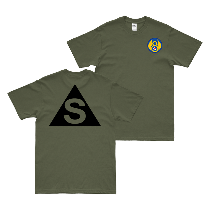 401st Bombardment Group Triangle-S Tail Code WW2 T-Shirt Tactically Acquired Military Green Small 