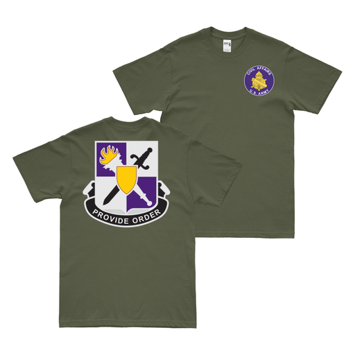 Double-Sided 402nd Civil Affairs Battalion T-Shirt Tactically Acquired Military Green Small 