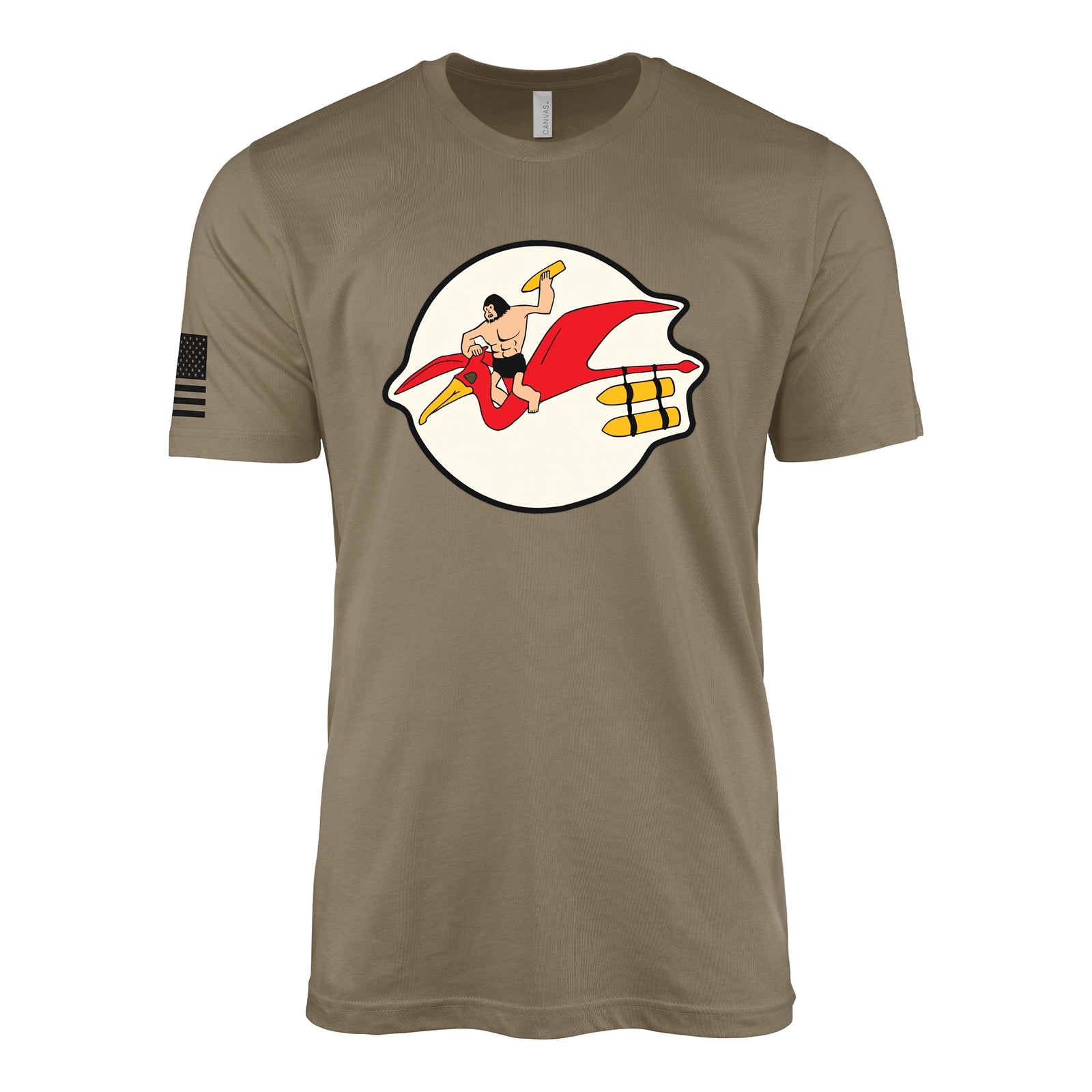 407th Bombardment Squadron, 467th Bomb Group T-Shirt - Coyote Brown