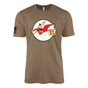 407th Bombardment Squadron, 467th Bomb Group T-Shirt - Woodland Brown
