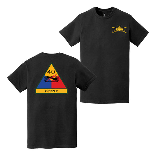 Double-Sided 40th Armored Division Insignia Logo T-Shirt Tactically Acquired   
