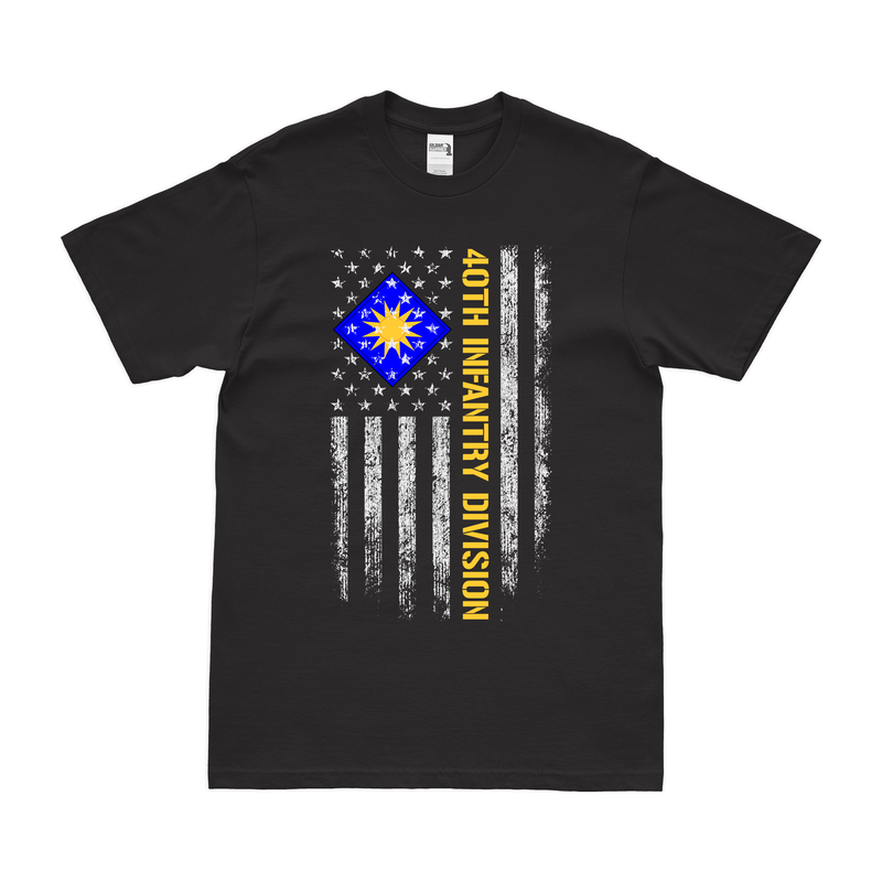 U.S. Army 40th Infantry Division American Flag T-Shirt