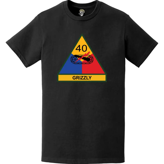40th Armored Division (40th AD) "Grizzly" SSI T-Shirt Tactically Acquired   