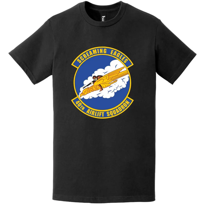 40th Airlift Squadron Logo Emblem T-Shirt Tactically Acquired   