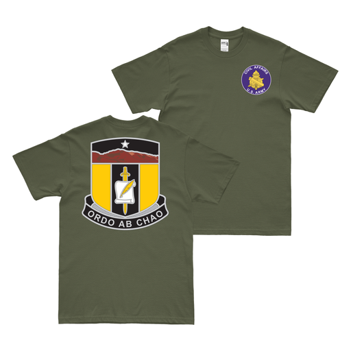 Double-Sided 410th Civil Affairs Battalion T-Shirt Tactically Acquired Military Green Small 