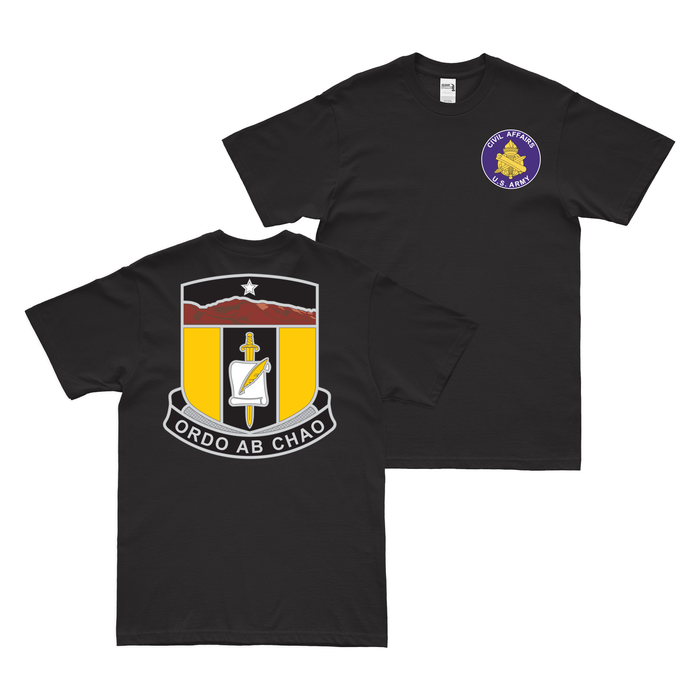 Double-Sided 410th Civil Affairs Battalion T-Shirt Tactically Acquired Black Small 