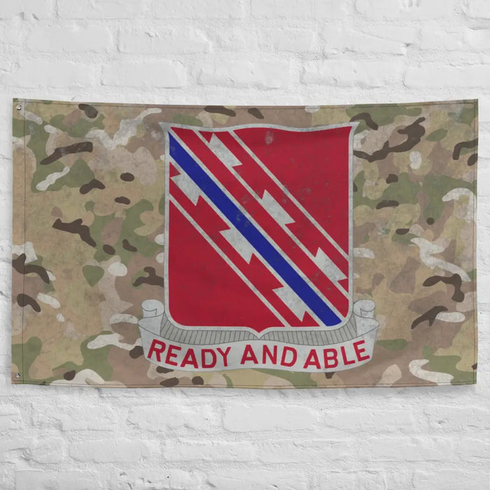 411th Engineer Battalion Indoor Wall Flag Tactically Acquired   