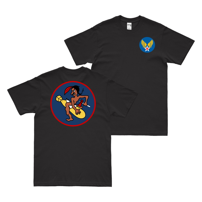 Double-Sided 412th Bombardment Squadron WW2 T-Shirt Tactically Acquired Black Small 