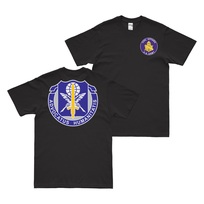 Double-Sided 416th Civil Affairs Battalion T-Shirt Tactically Acquired Black Small 