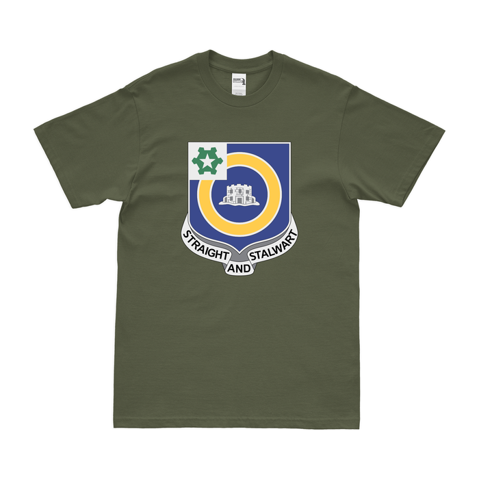 U.S. Army 41st Infantry Regiment Unit Logo Emblem T-Shirt Tactically Acquired Military Green Clean Small