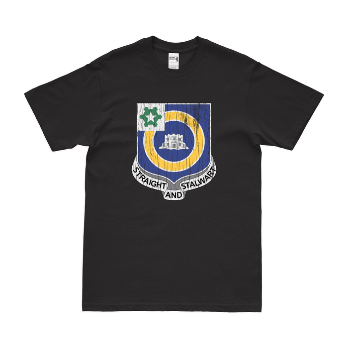 U.S. Army 41st Infantry Regiment Unit Logo Emblem T-Shirt Tactically Acquired Black Distressed Small