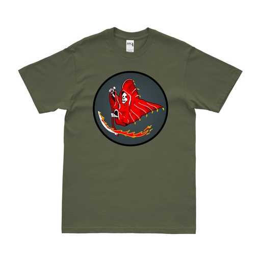 423rd Bombardment Squadron WW2 Emblem T-Shirt Tactically Acquired Military Green Clean Small