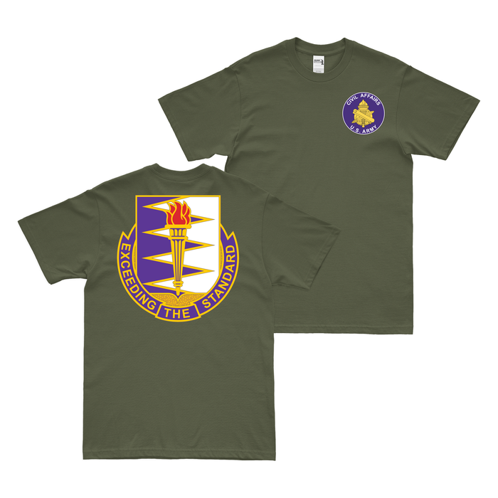 Double-Sided 426th Civil Affairs Battalion T-Shirt Tactically Acquired Military Green Small 