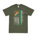 U.S. Army 42nd Infantry Division American Flag T-Shirt Tactically Acquired Small Military Green 